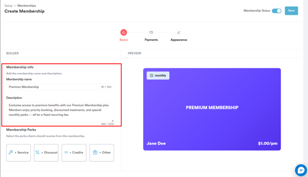 How to create a membership 2
