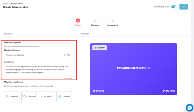 How to create a membership 2