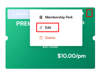 How to edit a membership 2