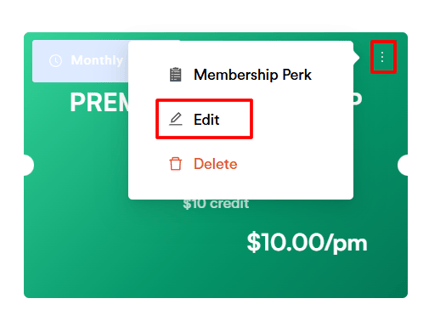 How to edit a membership 2
