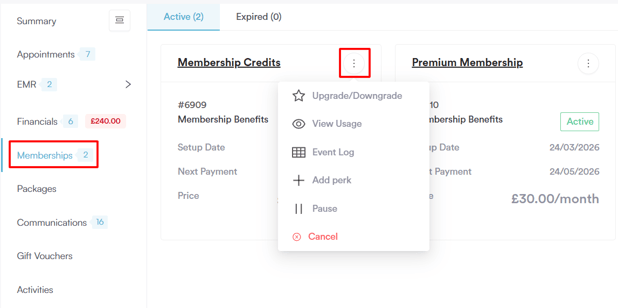 How to manage memberships