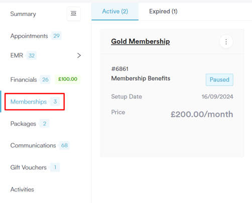 How to resume a membership 2