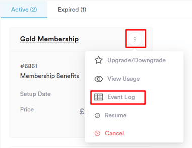 How to view event log in client card 3