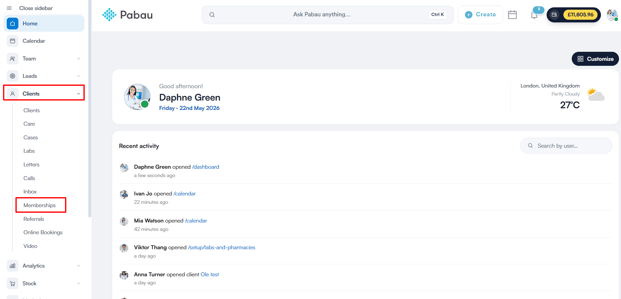 Overview of the Membership Dashboard 1-1
