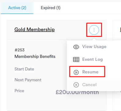 how to resume a membership new 1