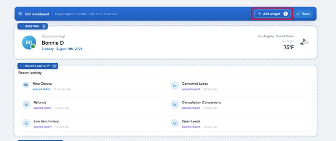 add-widget-home-page