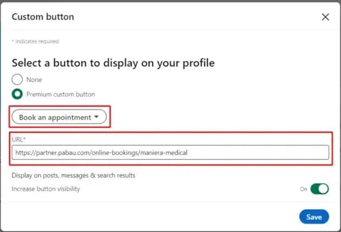 How to Add Your Online Bookings Link on LinkedIn_5