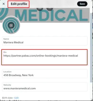 How to Add Your Online Bookings Link on X (Twitter) Account_4