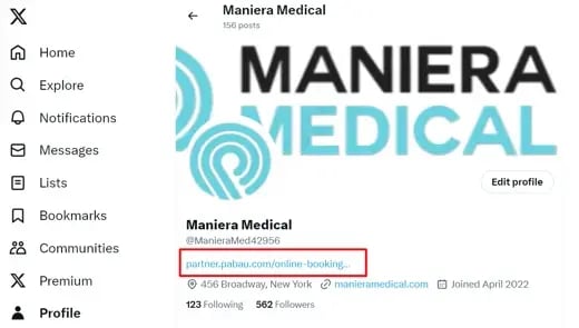 How to Add Your Online Bookings Link on X (Twitter) Account_5
