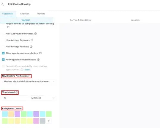 How to Customize the General Online Booking Settings_7