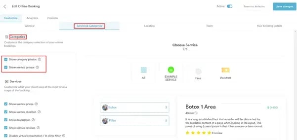 How to Customize the Services and Categories Online Booking Settings_1