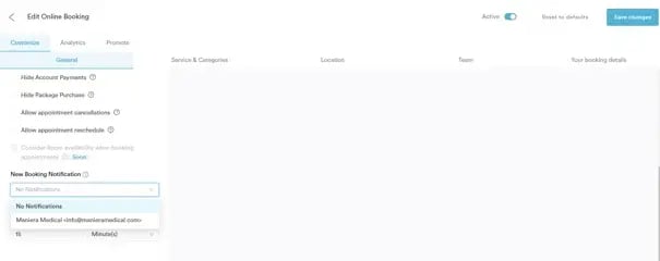 How to Enable Online Booking Notifications