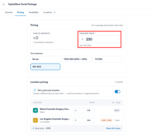 package-price-setup-general