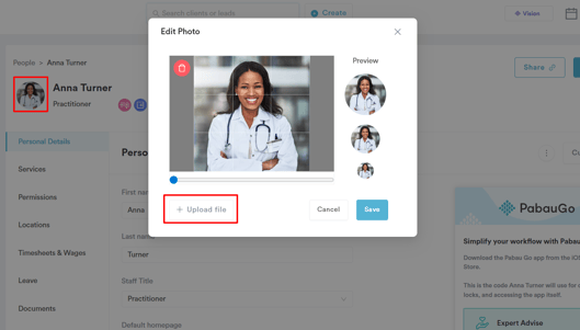 How to Add a Staff Photo 2