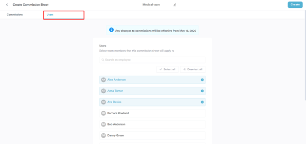 How to Assign Staff Members to Commission Sheets 1