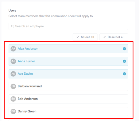 How to Assign Staff Members to Commission Sheets 2