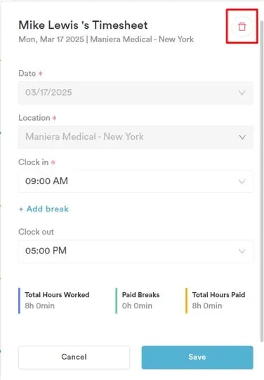 How to Delete a Timesheet as an Admin_3