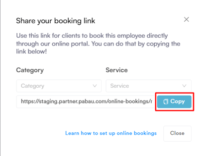 How to Generate a Custom Booking Link for Staff 4-1