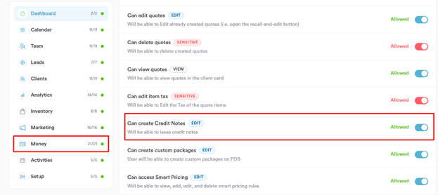 How to Manage Credit Note Permissions 4