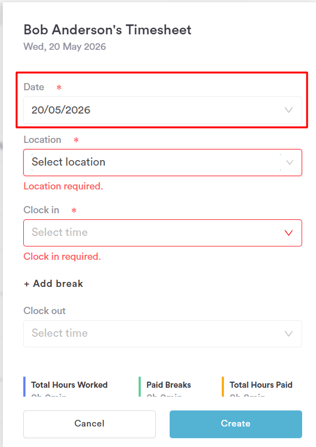 How to Manually Submit a Timesheet as a Non-Admin 2