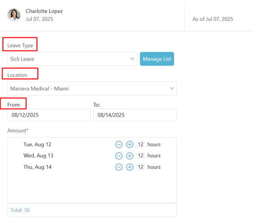 How to Request Time Off on Behalf of a Team Member4