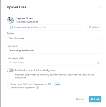 How to Upload Staff Documents 5