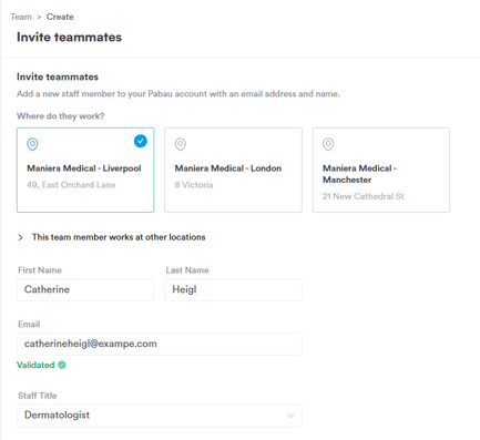 How to create a team member 3