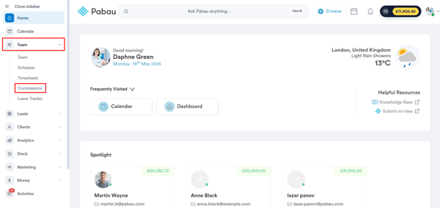How to manage comissions 1
