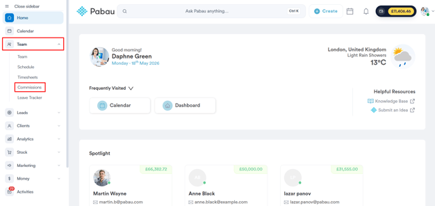 How to manage comissions 1