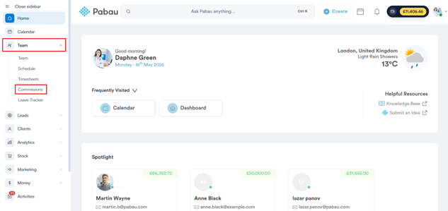 How to manage comissions 1
