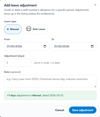 How to manage the leave tracker 12