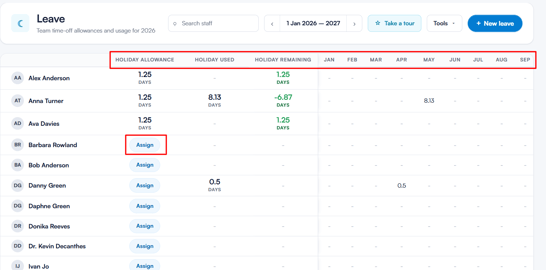 How to manage the leave tracker 7