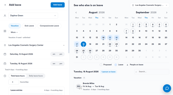 how to request time-off for other staff 2