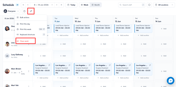 how to clear scheduler 1