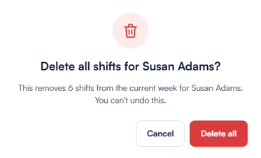 how to delete a shift 3
