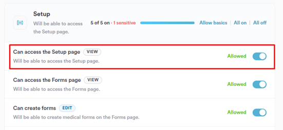 can access setup page