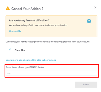 cancel-care-plus-pop-up