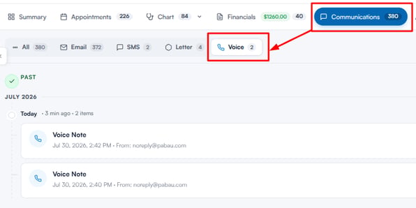 Save button in the dictation panel