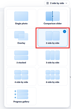 2 side by side layout in the layout picker