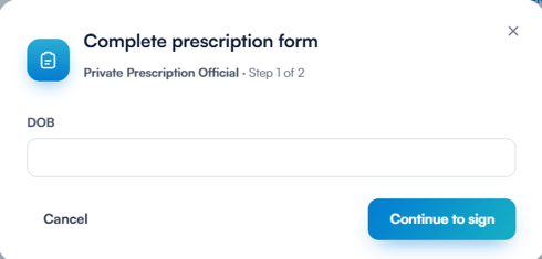 The Complete prescription form step