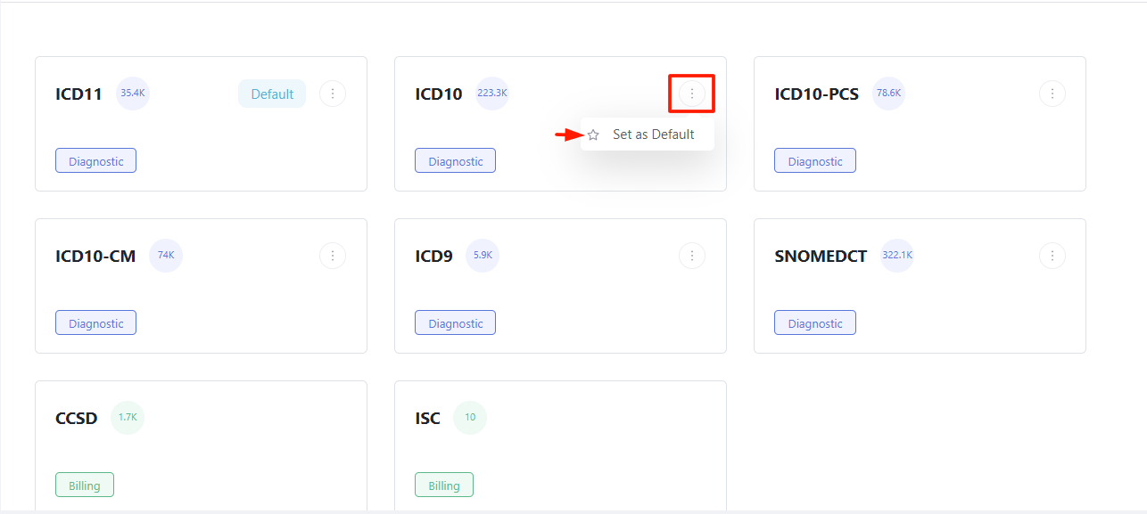 How to Set a Default Code Set