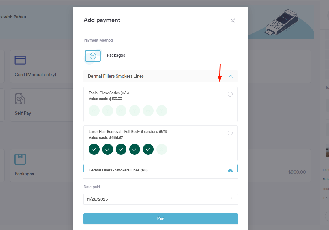 How to Redeem Multiple Package Sessions for a Single Appointment