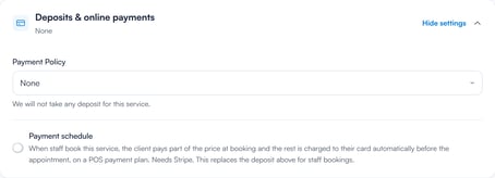 Deposits & online payments