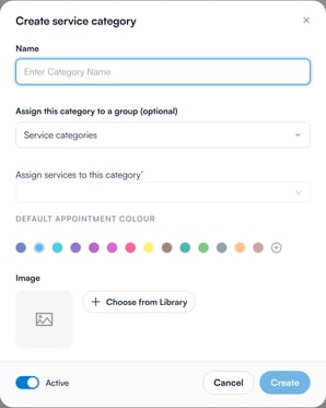 Create service category