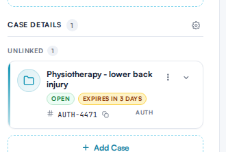 An insurance case showing an amber authorisation chip reading Expires in 3 days