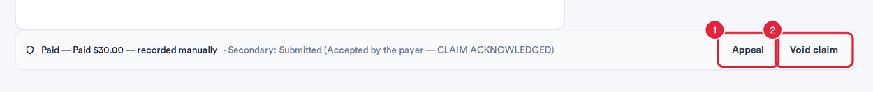 Appeal and Void claim on a processed claim