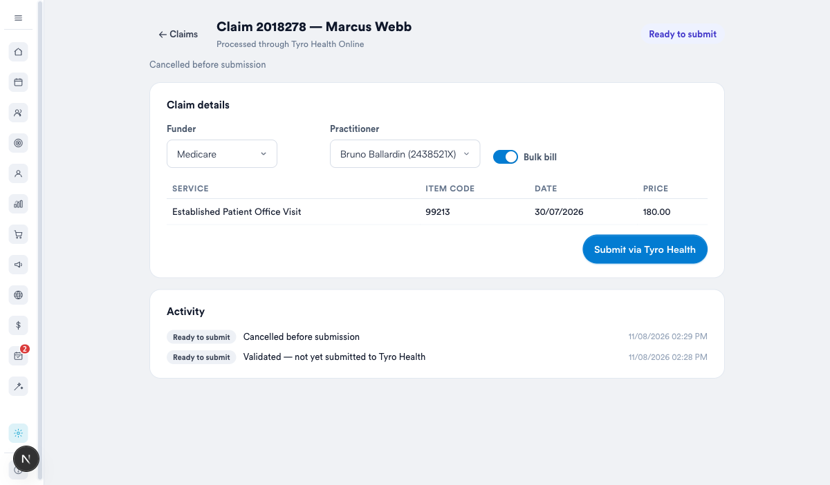 The Tyro Health claim review panel