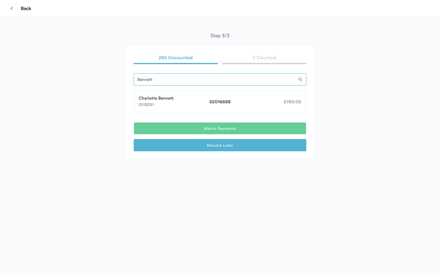 Step 3 — matching the remittance to outstanding invoices