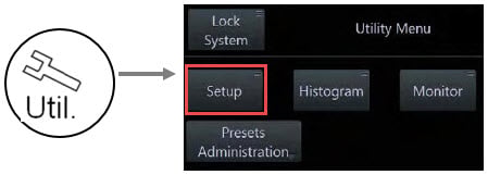 Util. → Setup