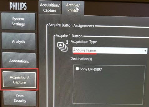 Acquisition/Capture: Acquire Frame and Destination(s)